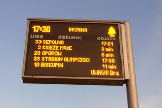 Zdjęcie tablicy elektronicznej